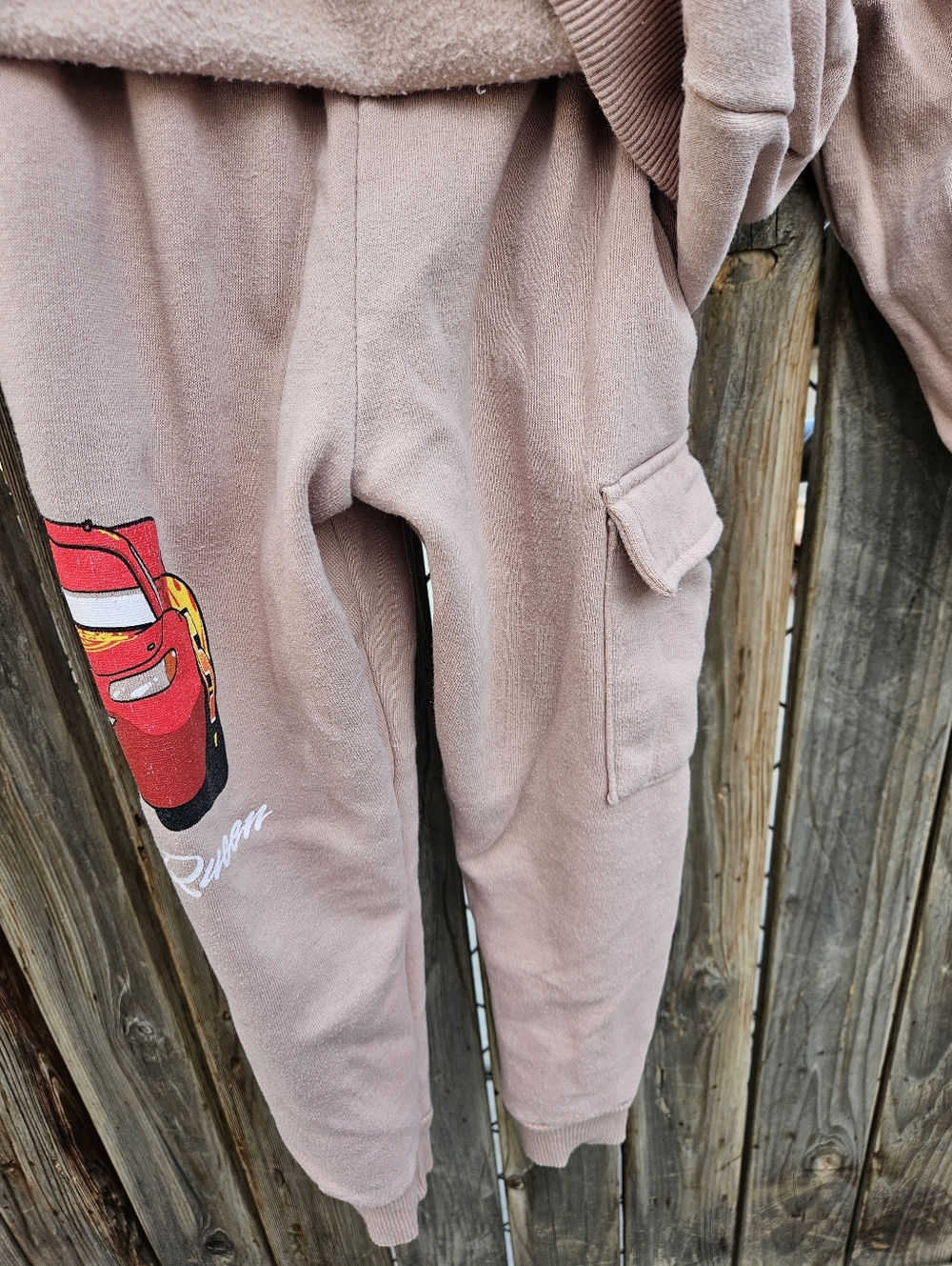 Disney Kids Hoodie & Joggers Set in Light Taupe  Size 5T - Picture 9 of 16